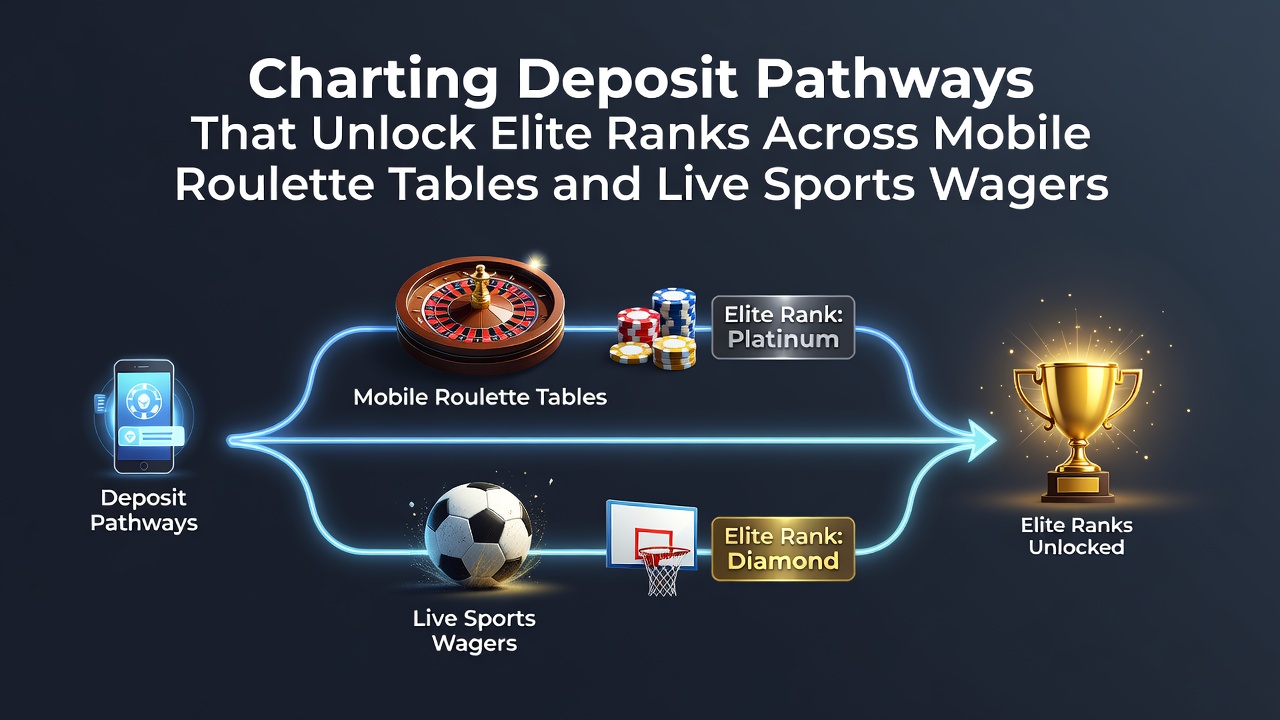 Mobile roulette table interface showing deposit options and VIP progression indicators on a smartphone screen