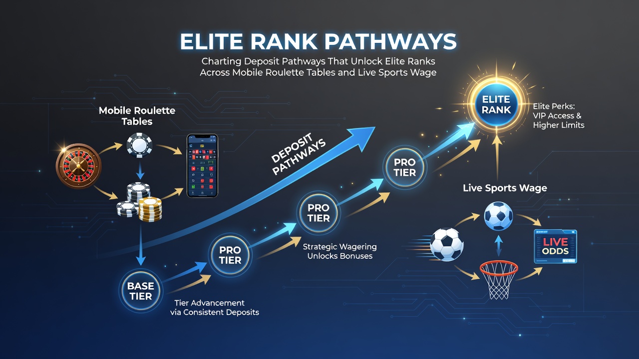 Sports betting dashboard displaying live wagers alongside loyalty tier progress and deposit history