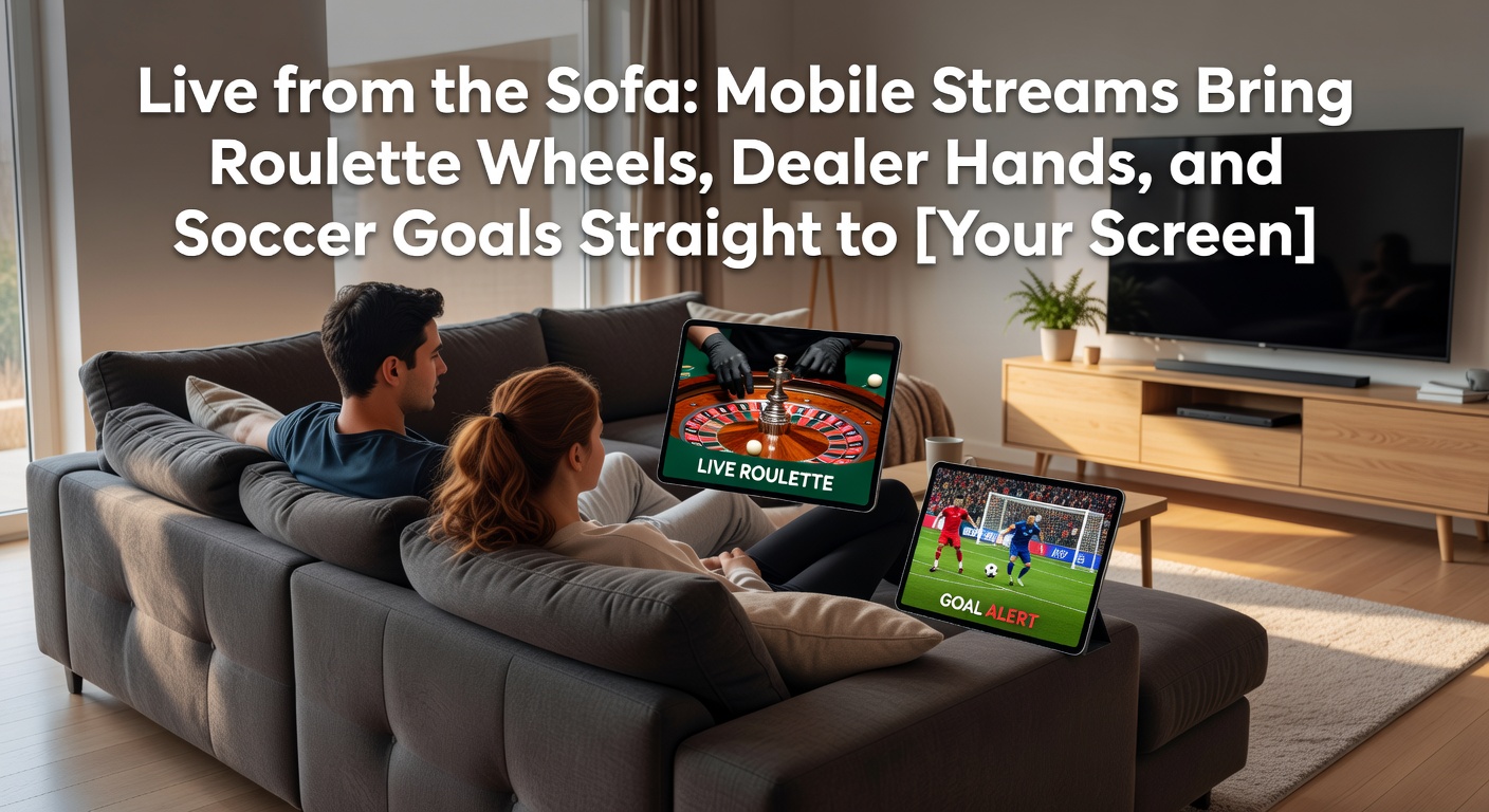 Split-screen view on a tablet showing a live soccer match goal replay alongside a blackjack dealer hand, with betting odds updating dynamically