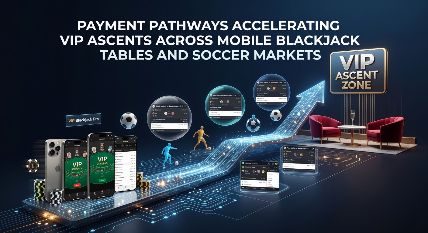 Mobile blackjack table interface displaying instant payment options and VIP progress indicators